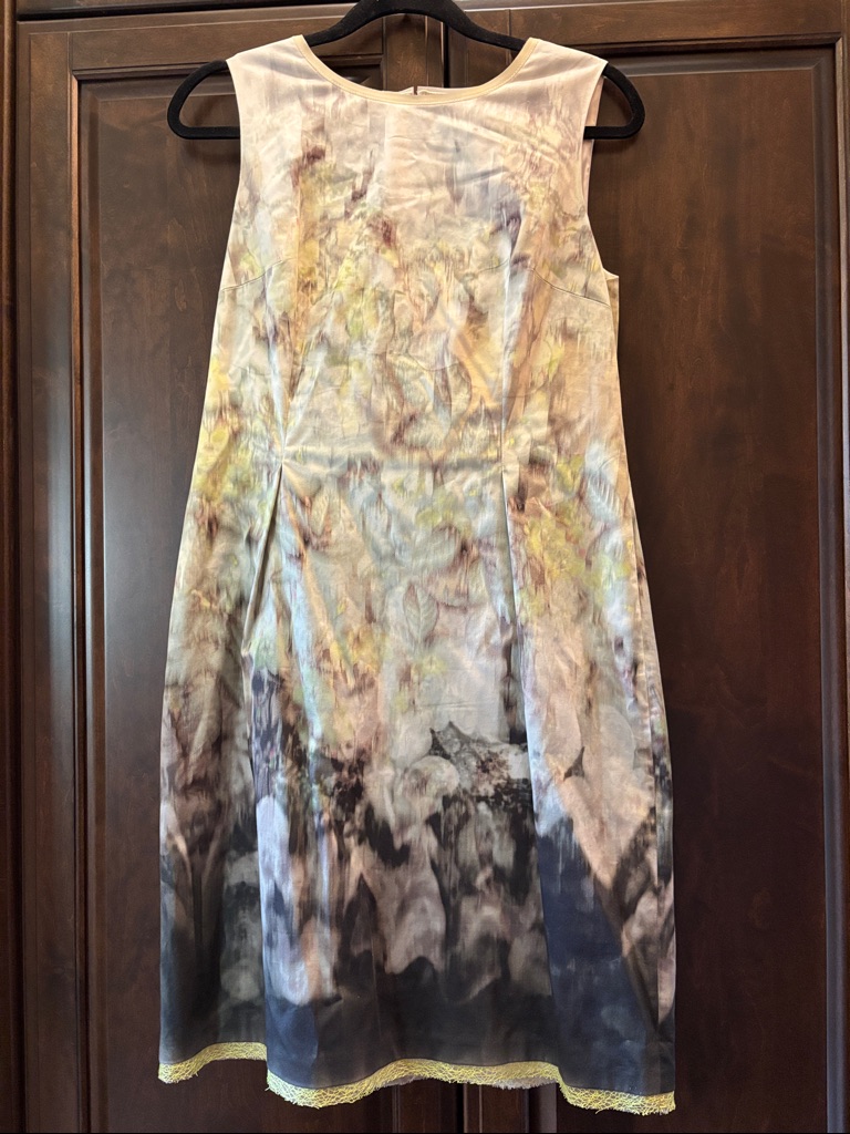 Elie Tahari Sleeveless Ombre Midi Dress In Yellow, Gray, Black
